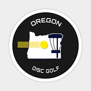 Oregon Disc Golf - State Shape Blue Magnet